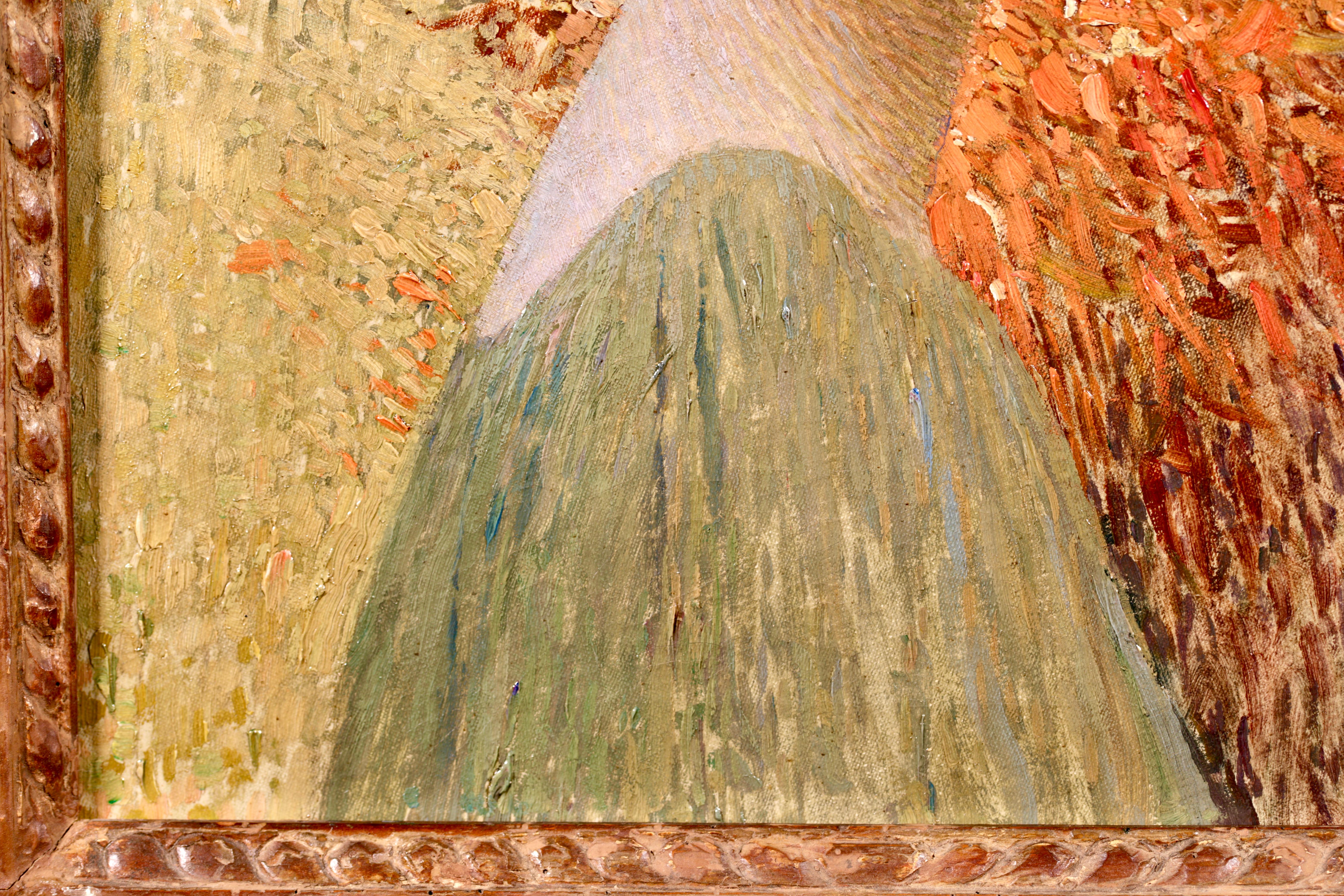 Portrait de Madame Martin - Post Impressionist Divisionist Oil by Henri Martin For Sale 4