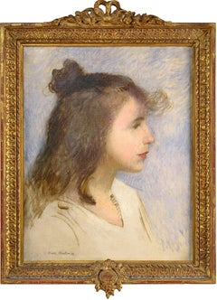 Retrato de una joven. Impresionismo francés