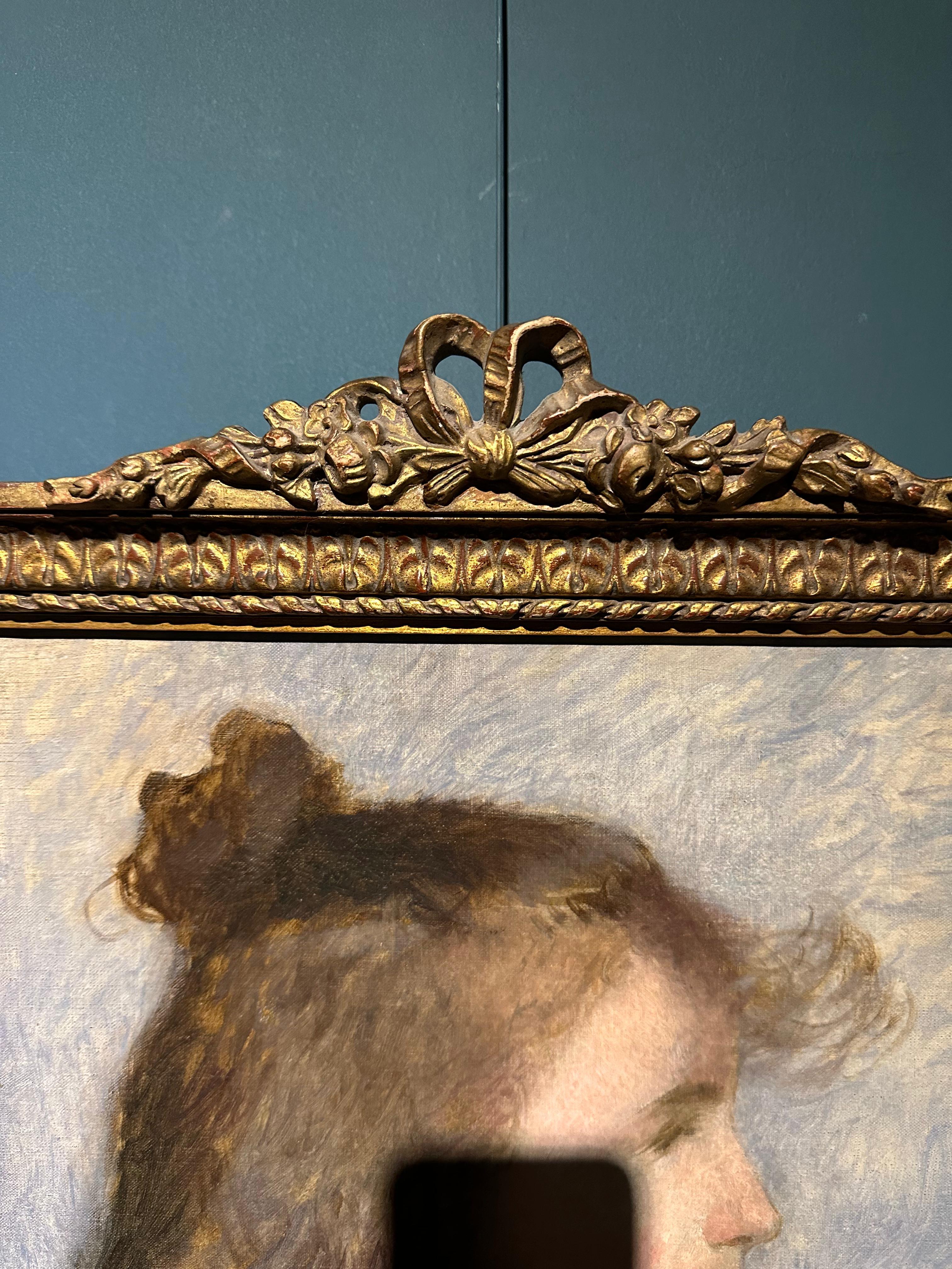 Retrato de una joven. Impresionismo francés en venta 3