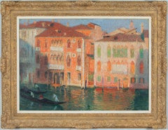 Venise, palais et gondoliers sur le Grand Canal by Henri Martin - Landscape