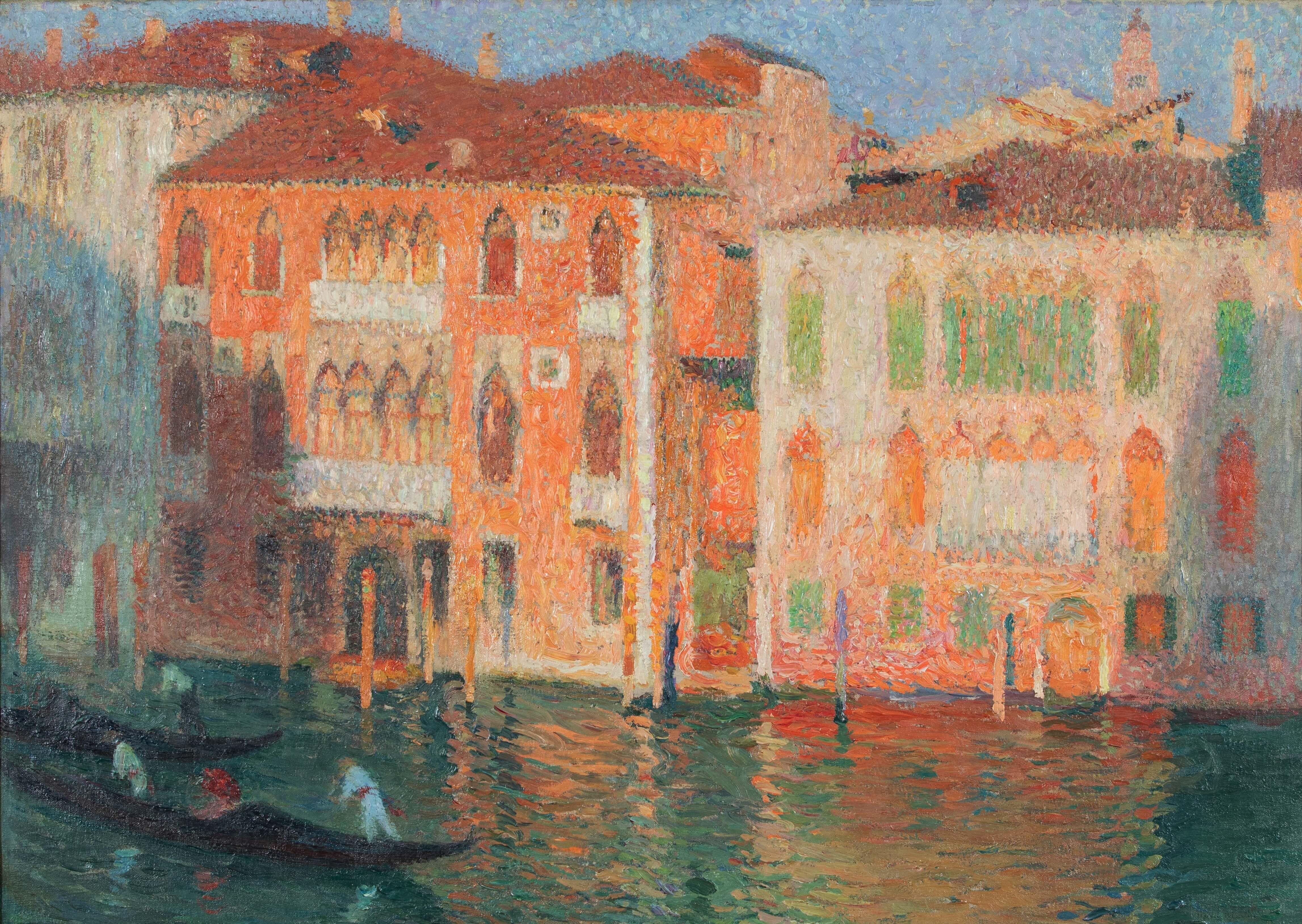 Venise, palais et gondoliers sur le Grand Canal von Henri Martin – Landschaft