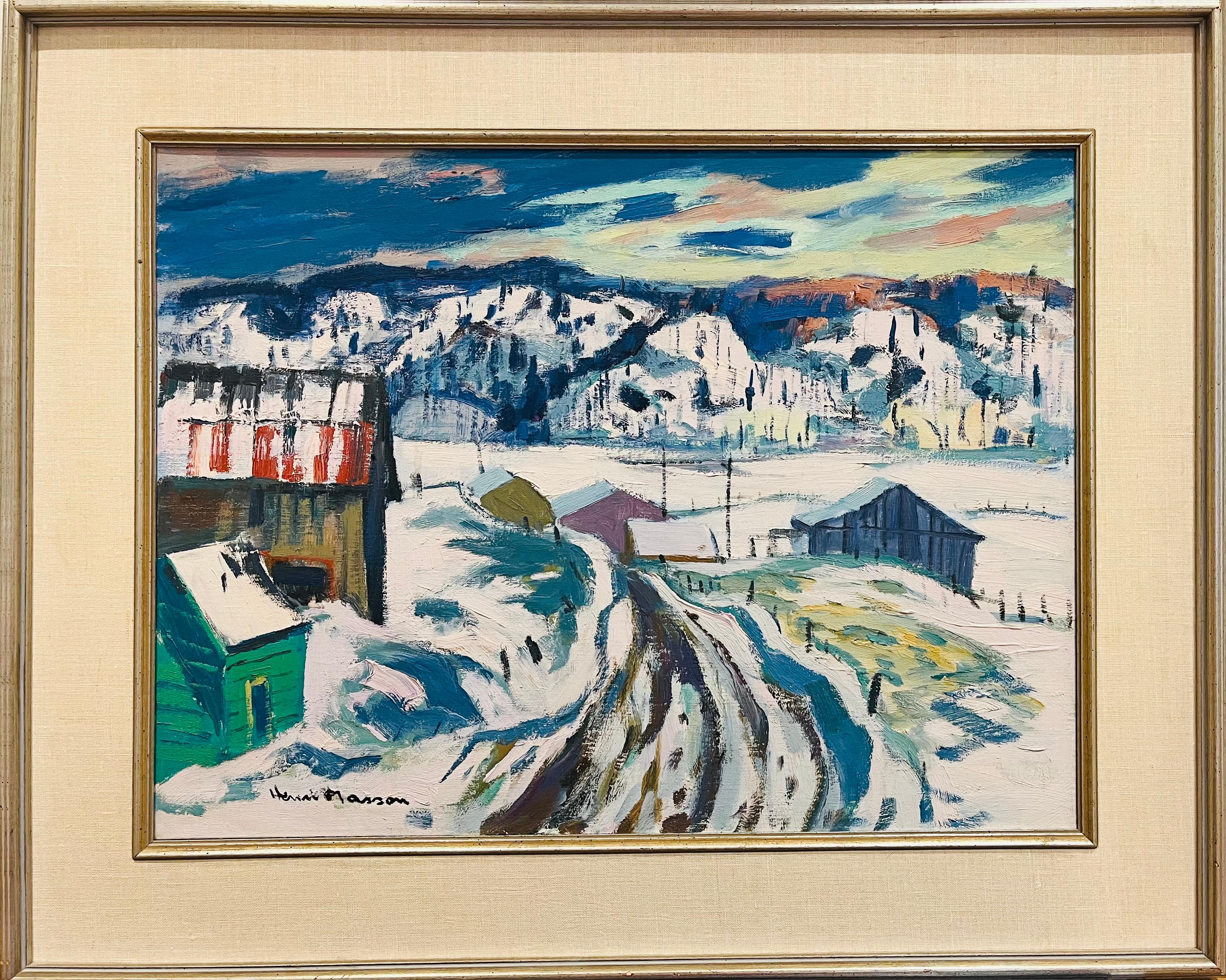 Route vers Ripon Québec - Painting de Henri Masson