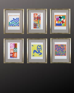 Henri Matisse: Farblithographien nach den Cut-Outs, gerahmter Druck, 1958