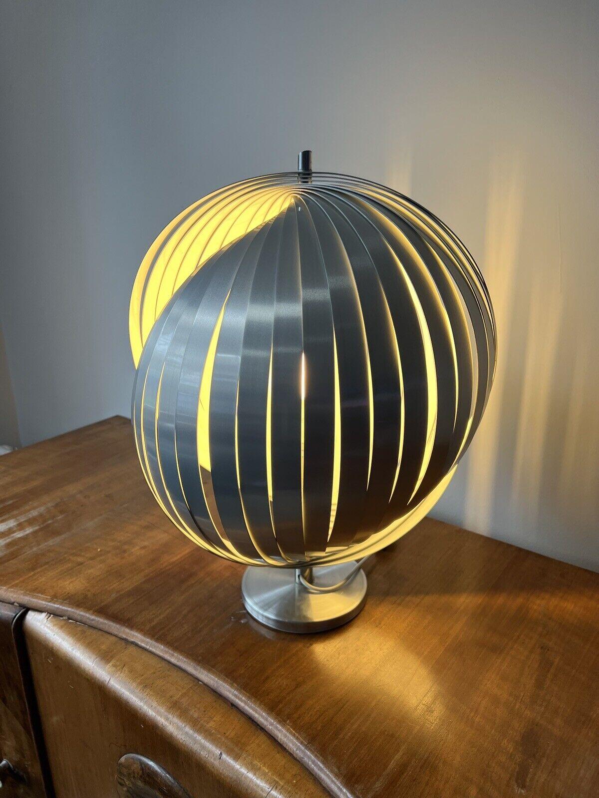 Henri Mathieu Original 1970s Moon Lamp, Polished Steel In Good Condition For Sale In Bishop's Stortford, GB