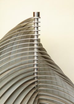 Henri Mathieu Table Lamp Mid-Century Modern Sculptural Aluminum Bands