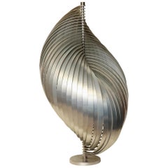 Henri Mathieu Table Lamp Mid-Century Modern Sculptural Aluminum Bands
