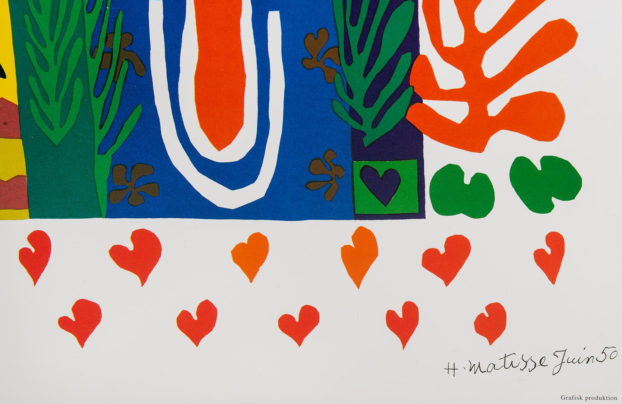 Beautiful print mounted on a cardboard after Henri Matisse work 