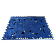 Tappeto in lana vintage attribuito a Henri Matisse