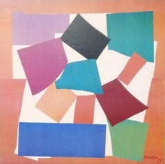 Henri Matisse Colorful Geometric Print 27" x 27" Abstract Modern Art Mid Century