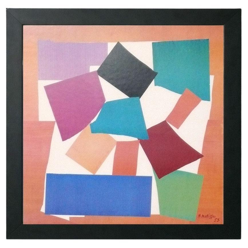 Henri Matisse Colorful Geometric Print 27" x 27" Abstract Modern Art Mid Century For Sale