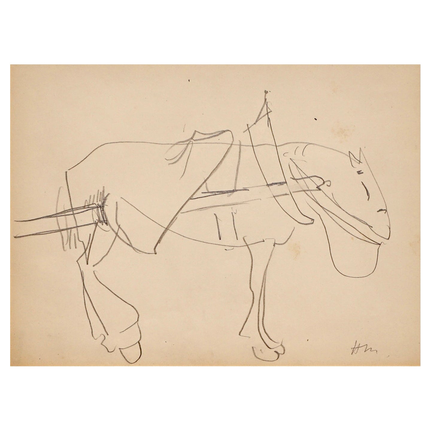 Henri Matisse Kreidezeichnung direkt aus dem Nachlass von Matisse