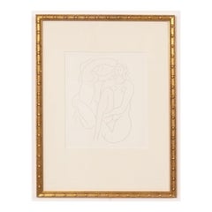 Henri Matisse Etchings Group of Four Mid Century Modern Art Deco Gilt Frames