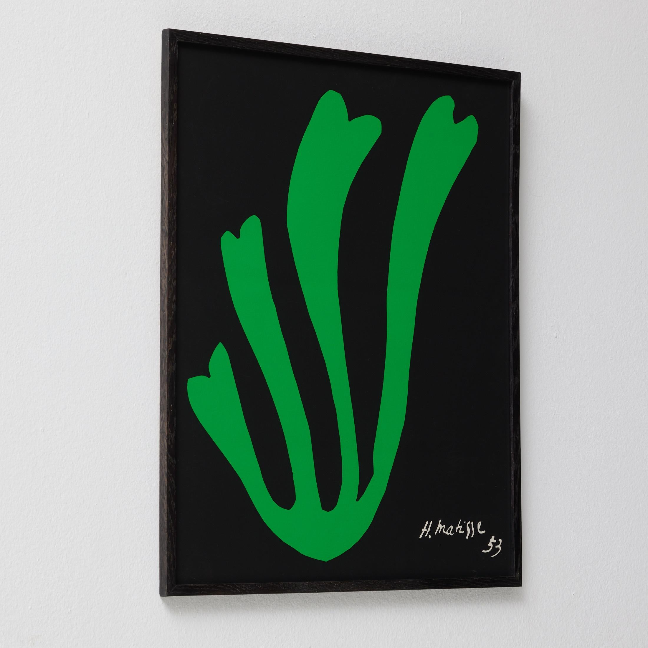 Modern Henri Matisse Fern Cut Out Lithography in Black and Green, 1953 For Sale