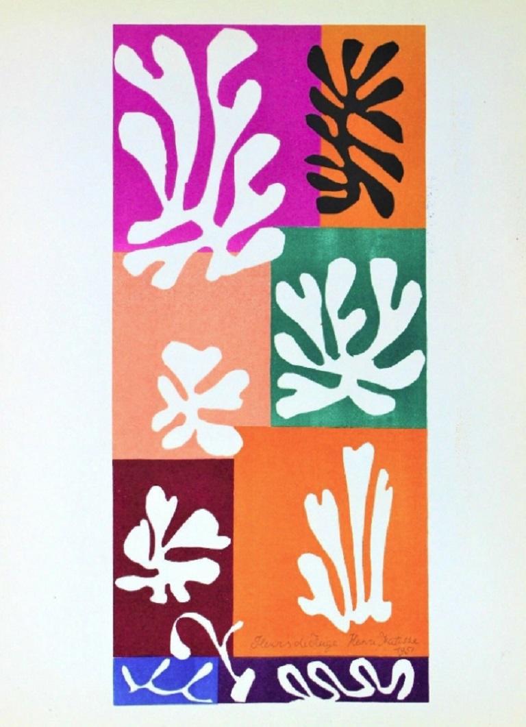 Henri Matisse Fleur de Neige original vintage poster.