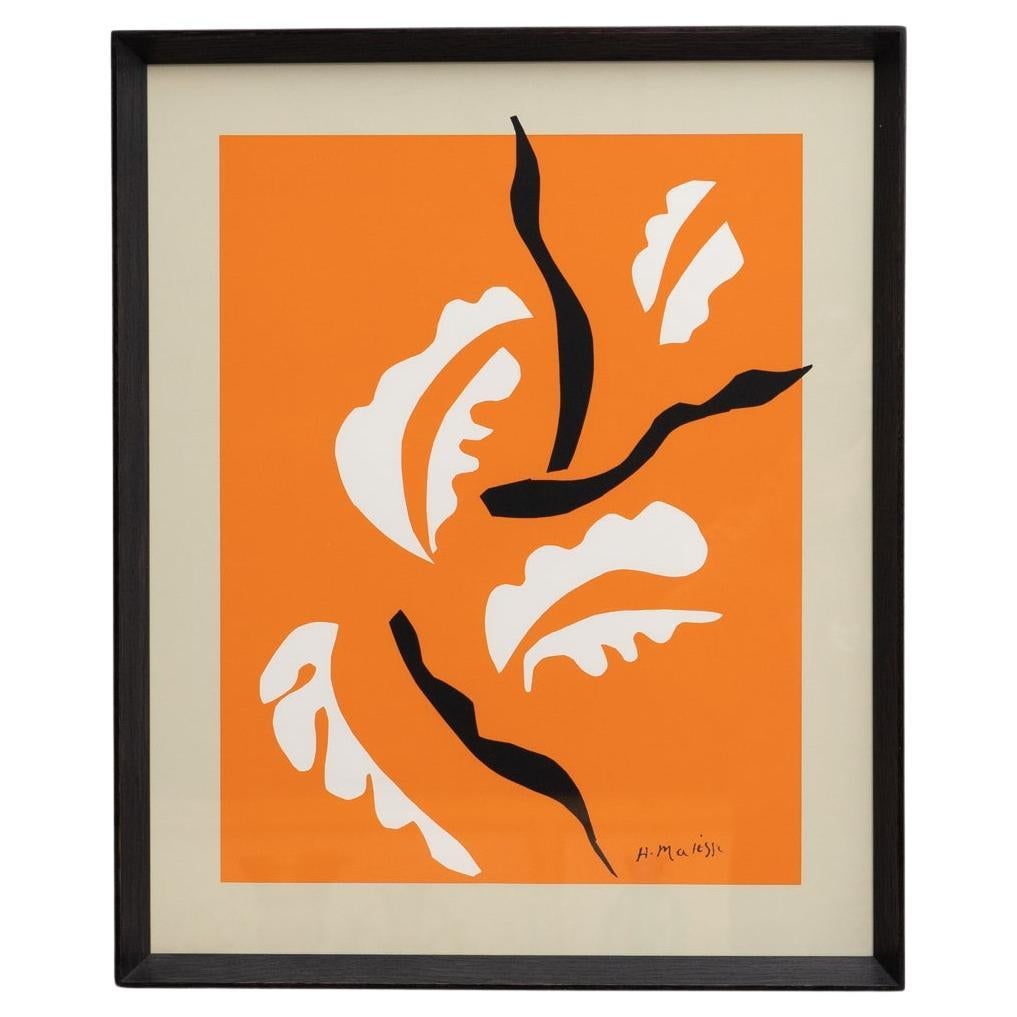 Litografia a colori con cornice di Henri Matisse, circa 1970