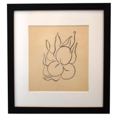 Henri Matisse „Früchte“ Schwarz-Weiß-Lithographie von Henri Matisse