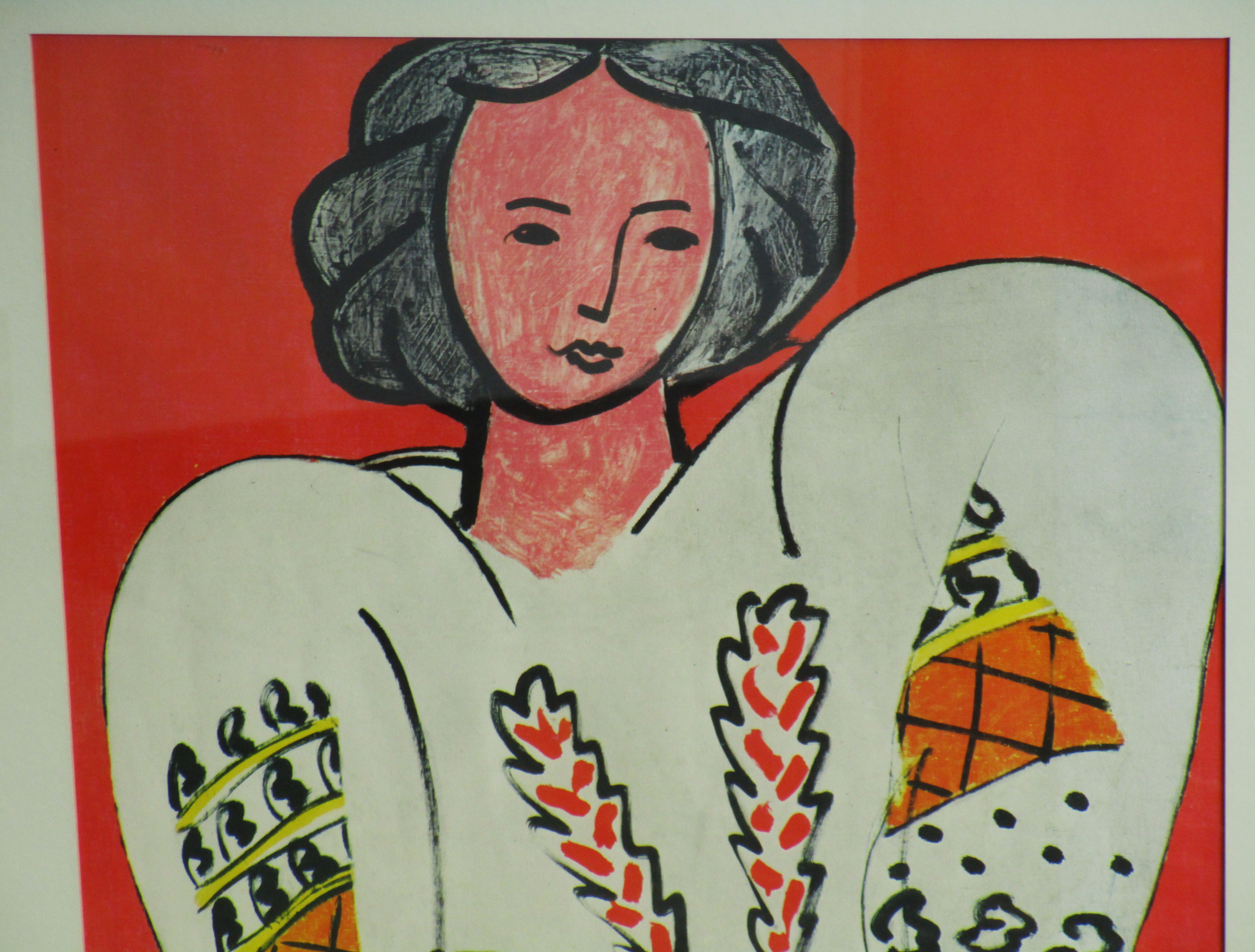 Henri Matisse Vintage 1960 gerahmt große Offset-Lithographie auf hochwertigem Papier 
