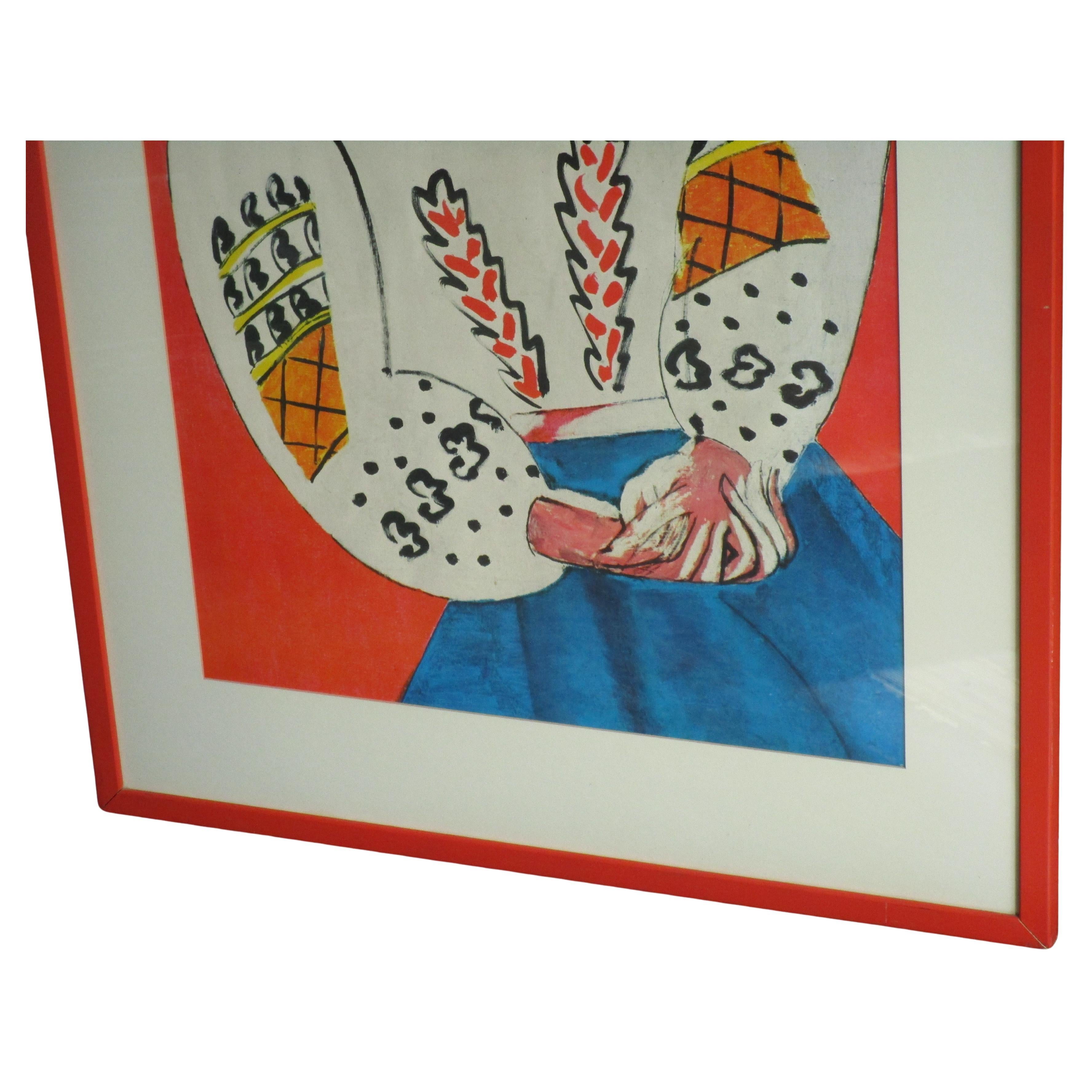 Henri Matisse Große Vintage 1960 Lithographie Druck 