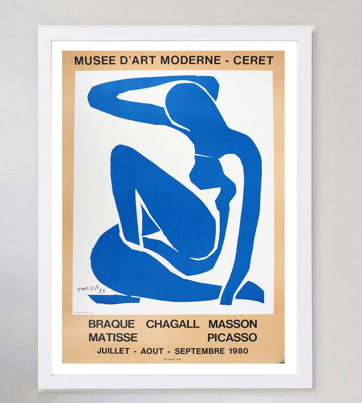 Henri Matisse – Musee d'Art Moderne Ceret, Original-Vintage-Poster, 1980 (Französisch) im Angebot