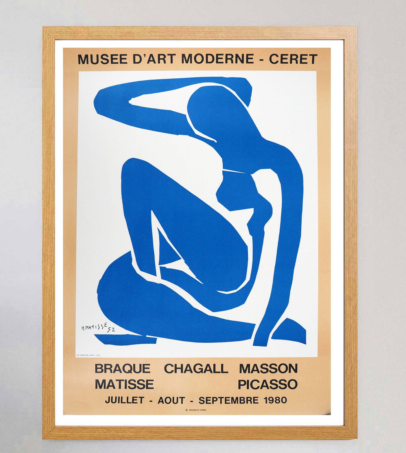 Henri Matisse – Musee d'Art Moderne Ceret, Original-Vintage-Poster, 1980 im Zustand „Gut“ im Angebot in Winchester, GB