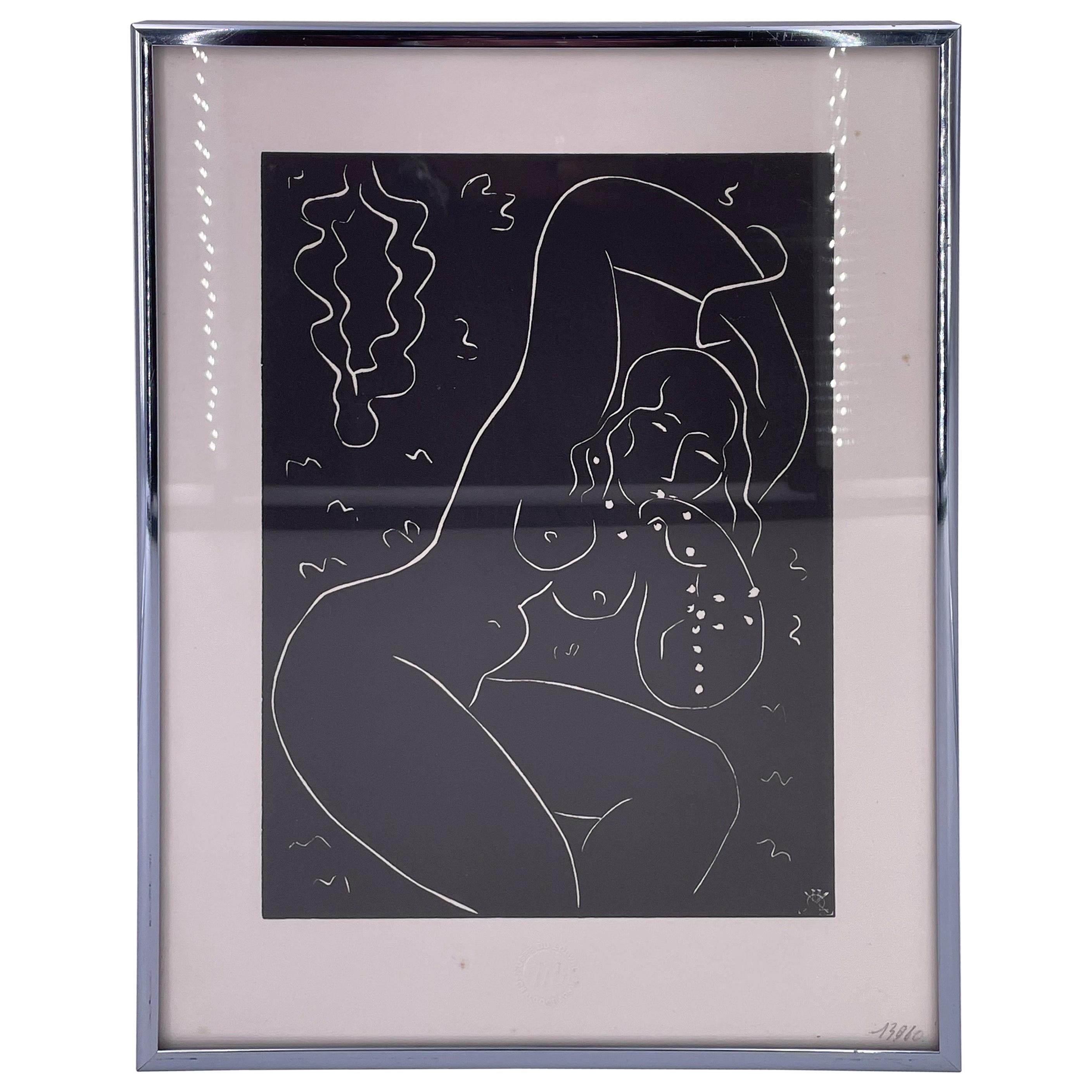 Henri Matisse Musse Du Louvre Chalcographie Embossed Stamp Framed