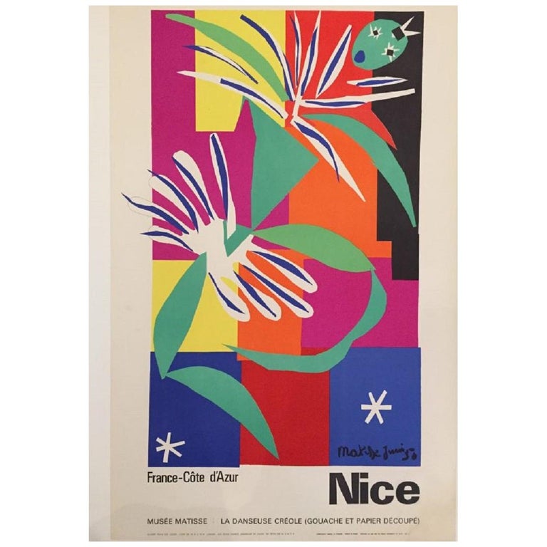 Henri Matisse "Nice" Original Vintage Poster For Sale