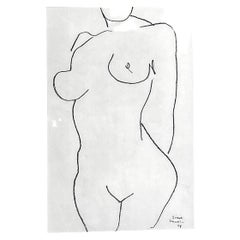 Henri Matisse "Nude" 1949 Lithograph Printed in 1954 by Mourlot Freres, Paris
