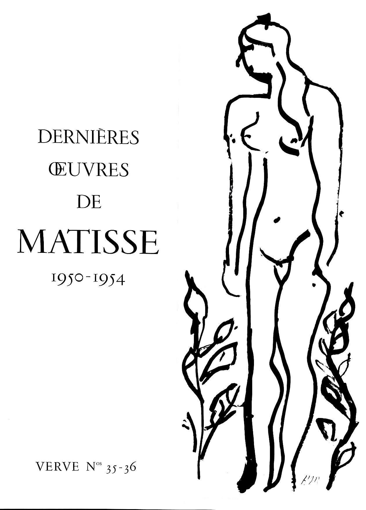 Mid-Century Modern Lithographie « Nude » d'Henri Matisse imprimée en 1954 par Mourlot Freres presses, Paris en vente