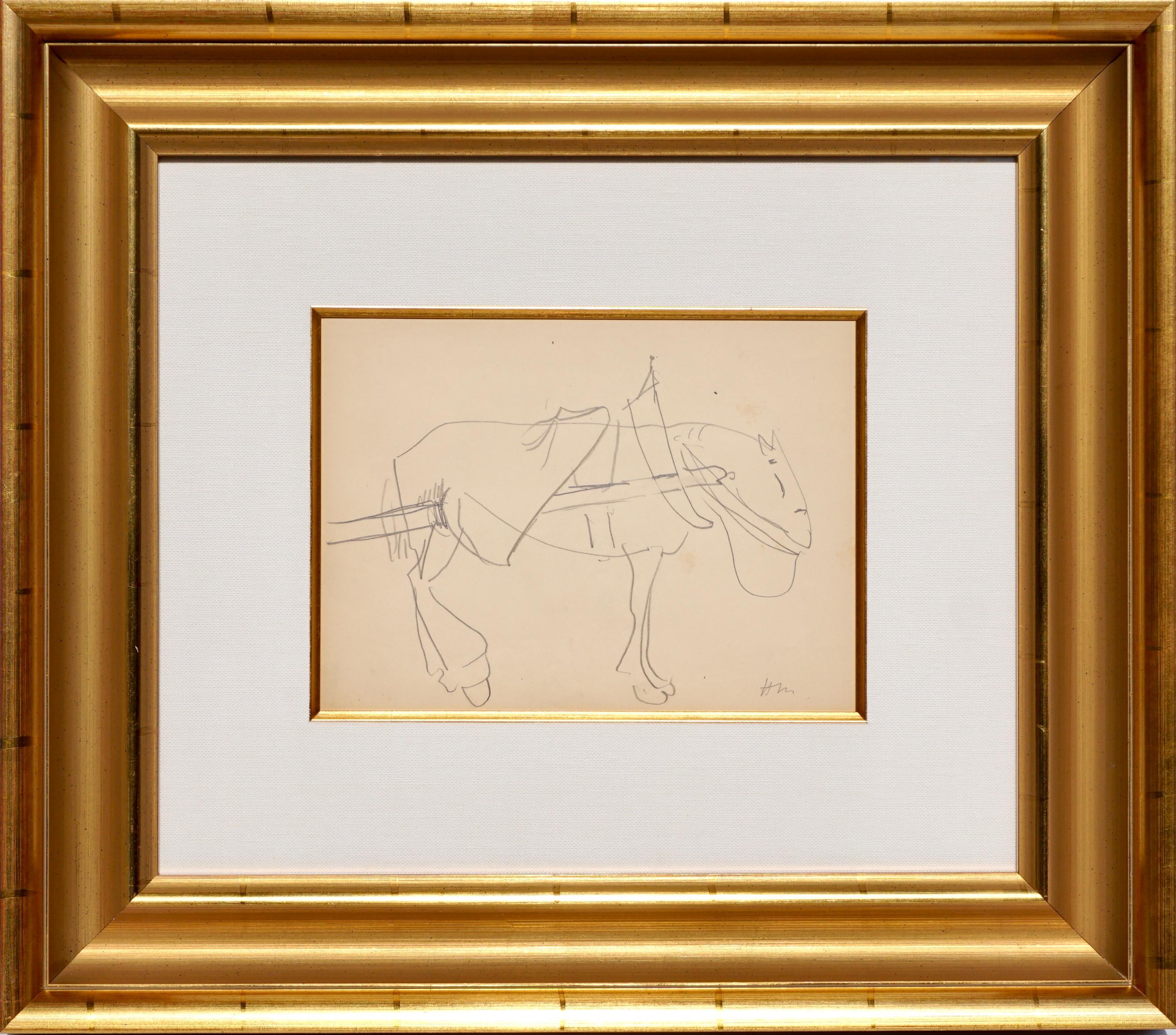 Henri Matisse Crayon Drawing Direct from Matisse Estate For Sale 1