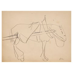 Dessin au crayon d'Henri Matisse directement de la succession Matisse