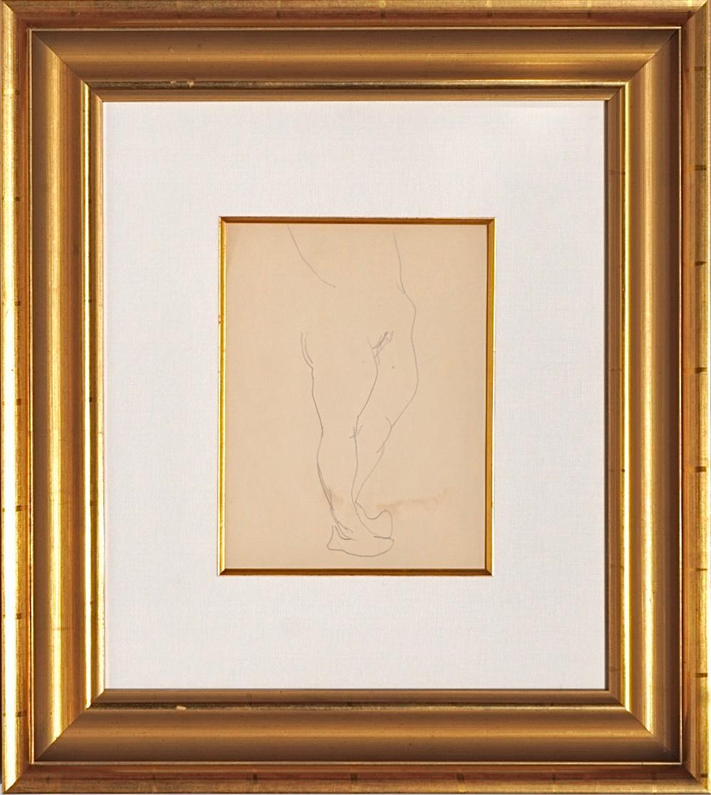 Dessin d'un torse nu d'Henri Matisse provenant de la succession de Matisse en vente 1