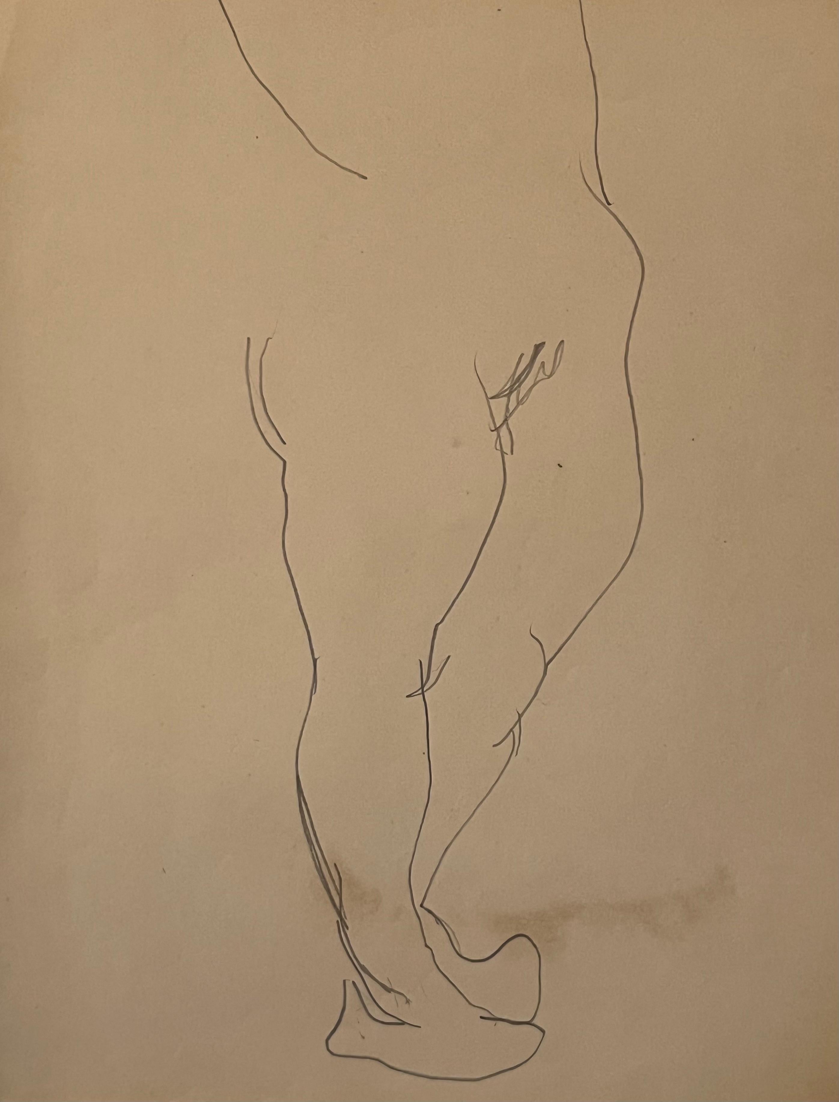Dessin d'un torse nu d'Henri Matisse provenant de la succession de Matisse en vente 3