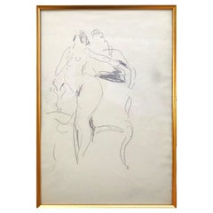 Henri Matisse crayon nu par chaise de la succession Matisse