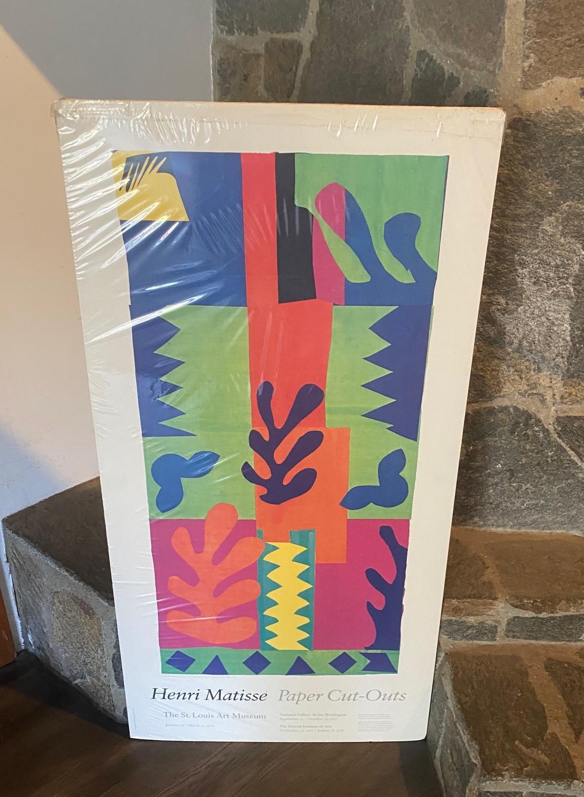 Henri Matisse Papierausschnitte  St. Louis Art Museum Original-Ausstellungsplakat (Moderne der Mitte des Jahrhunderts) im Angebot