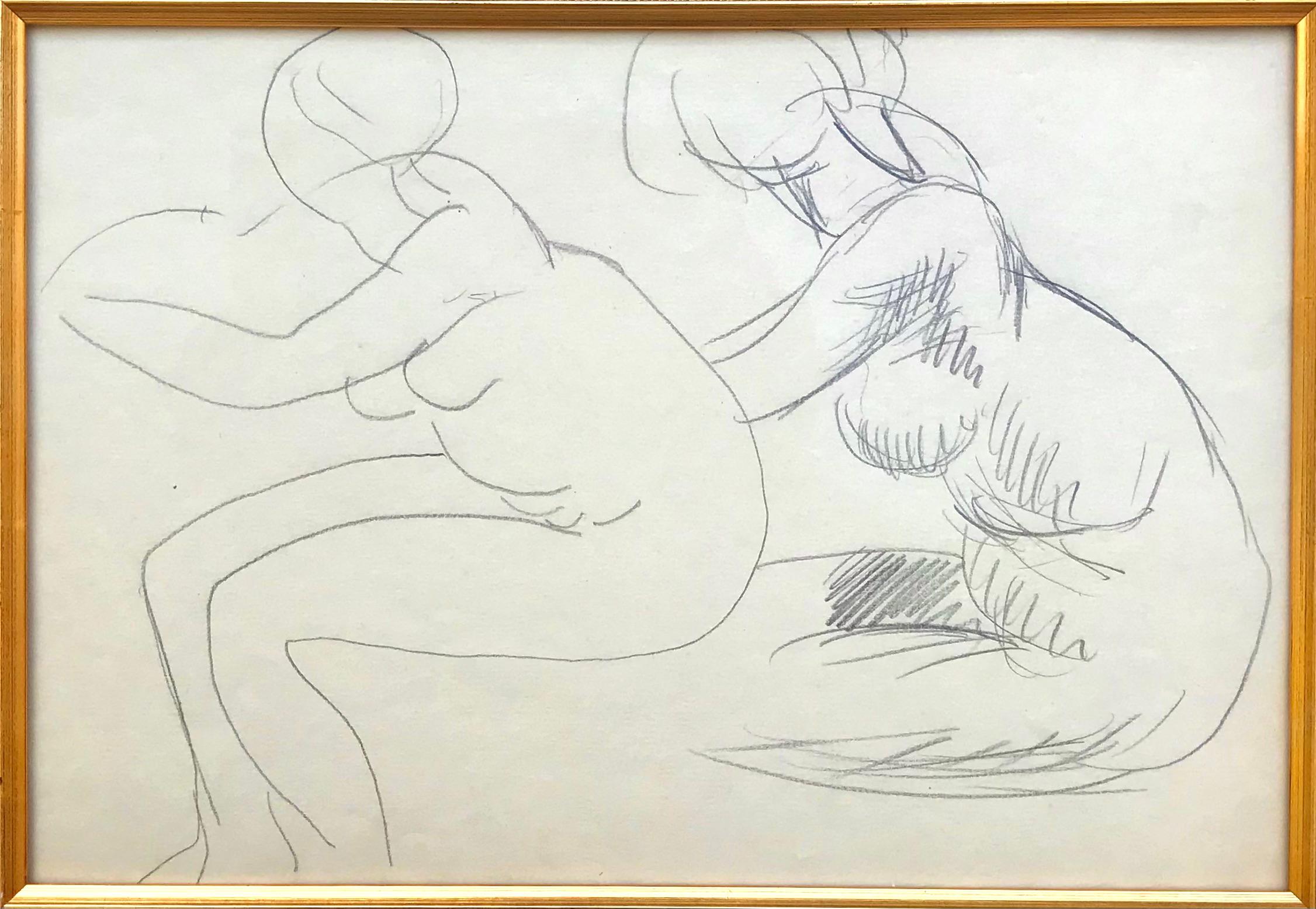 Modern Henri Matisse Pencil Nude Etude From Matisse Estate