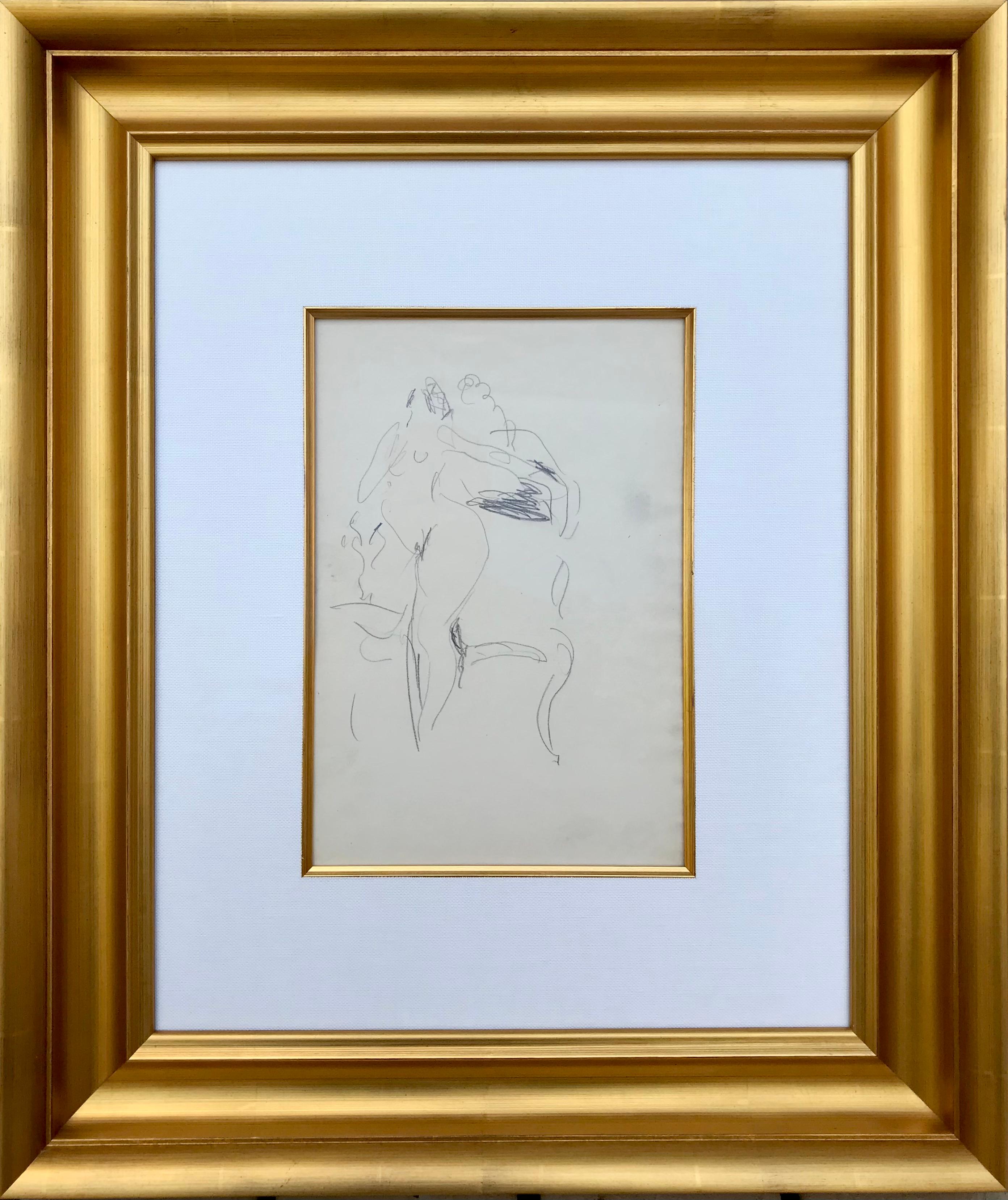 Henri Matisse Original Pencil On Paper Study Of A Standing Nude Next To Chair
Pencil on paper 
Unsigned.
Sheet: 8.85 x 13.75 Inches 
Framed: 25.6 x 21.6 Inches

The authenticity of this work has been confirmed by Georges Matisse. A catalogued (COA)