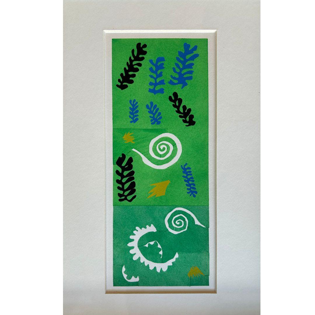 Modern Henri Matisse Pochoir After the Découpage, 1953, in Antique Gilt Frame For Sale