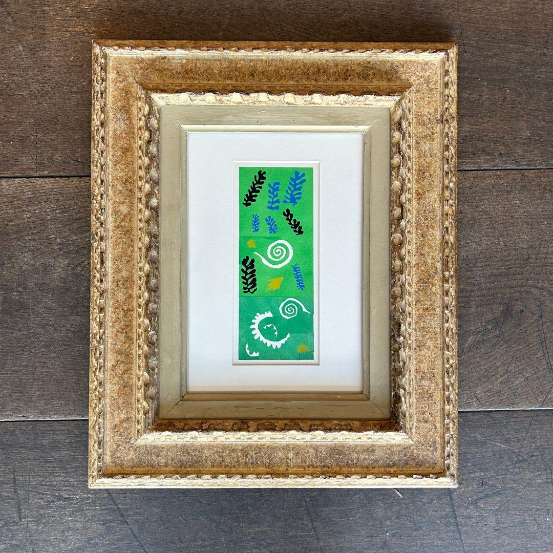 Henri Matisse Pochoir After the Découpage, 1953, in Antique Gilt Frame In Excellent Condition For Sale In West Hollywood, CA