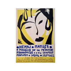 1950 Original poster - Exhibition of Henri Matisse Maison de la pensée Française
