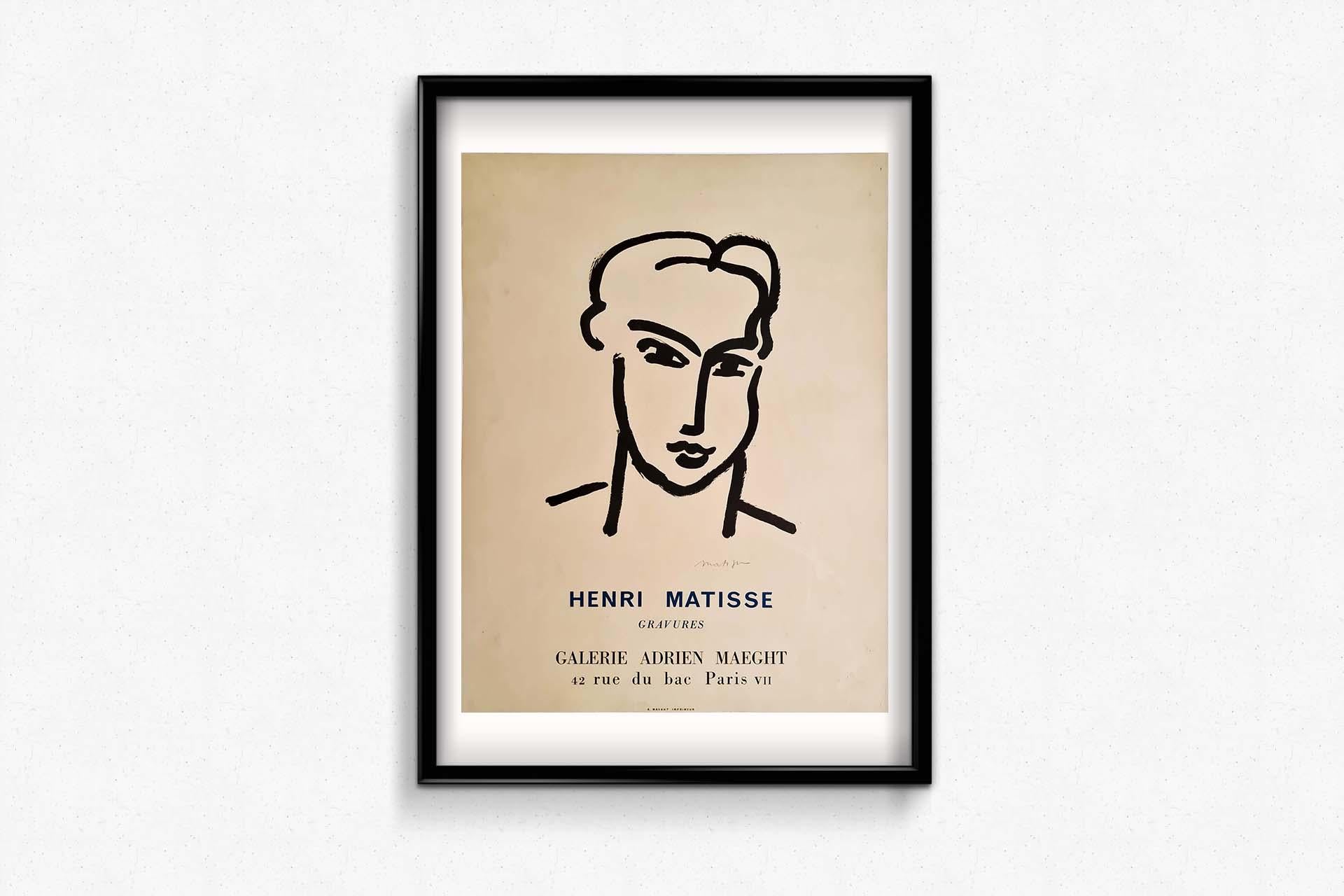 1964 Original Poster by Henri Matisse - Engravings - Galerie Maeght 1