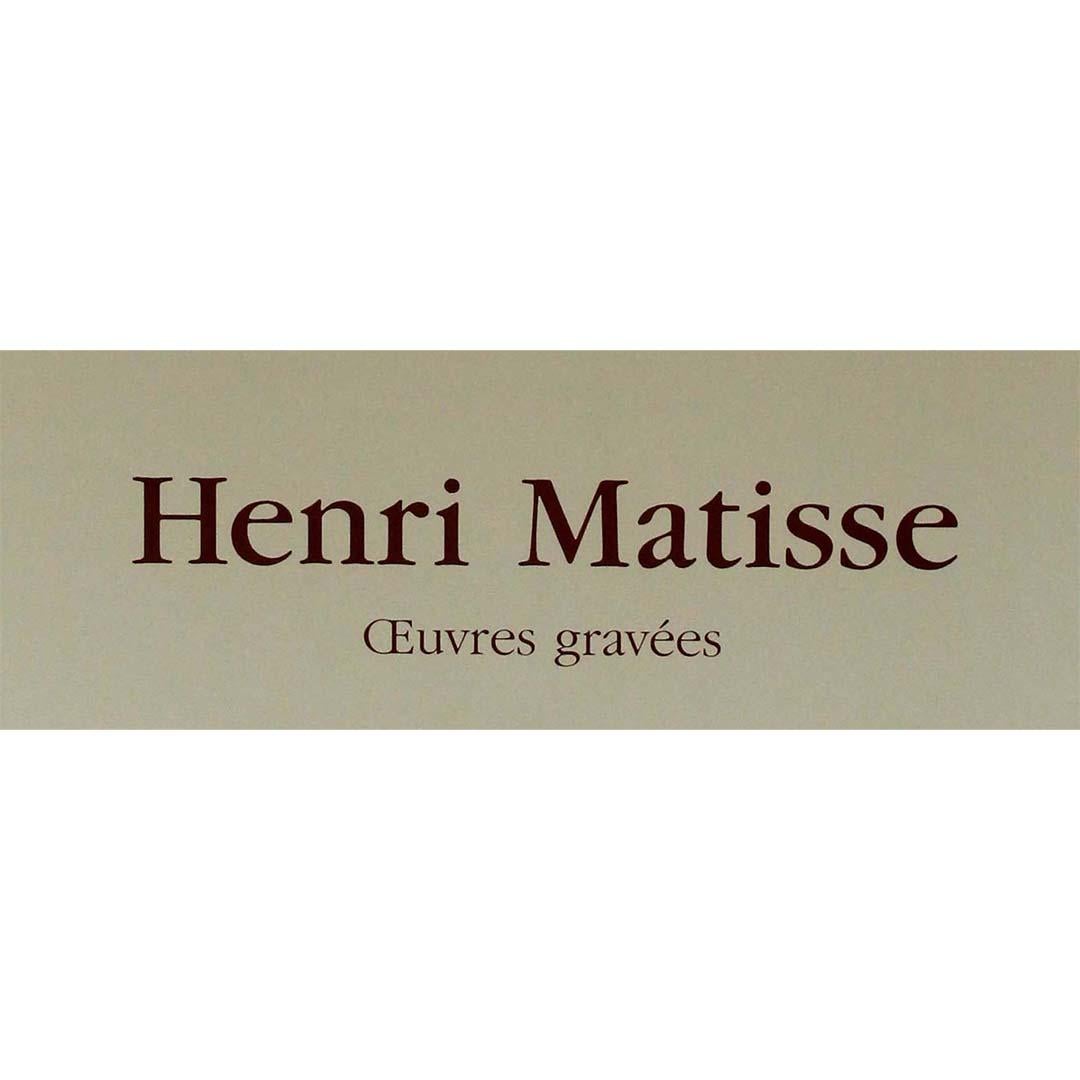 1984 original poster by Henri Matisse for the exhibition at the Galerie Maeght For Sale 2