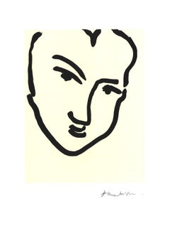 1995 Henri Matisse 'Nadia Au Visage Penche' Modernism Black & White France Offse