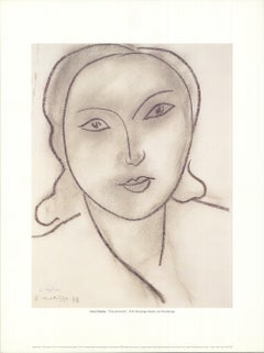Retro 1999 After Henri Matisse 'Testa Femminile' Modernism France Offset Lithograph
