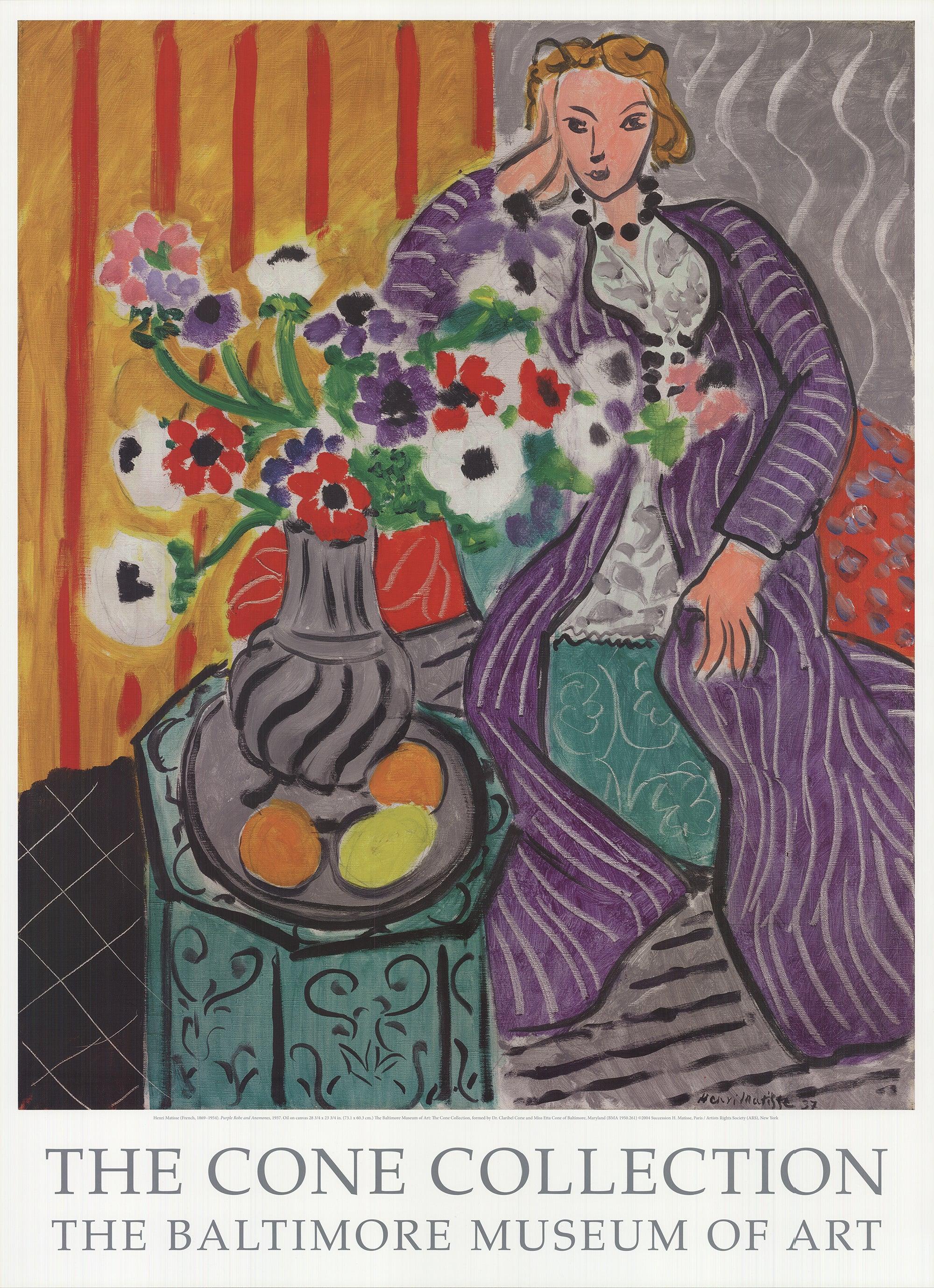 2004 Henri Matisse 'Purple Robe and Anemones' Lithograph
