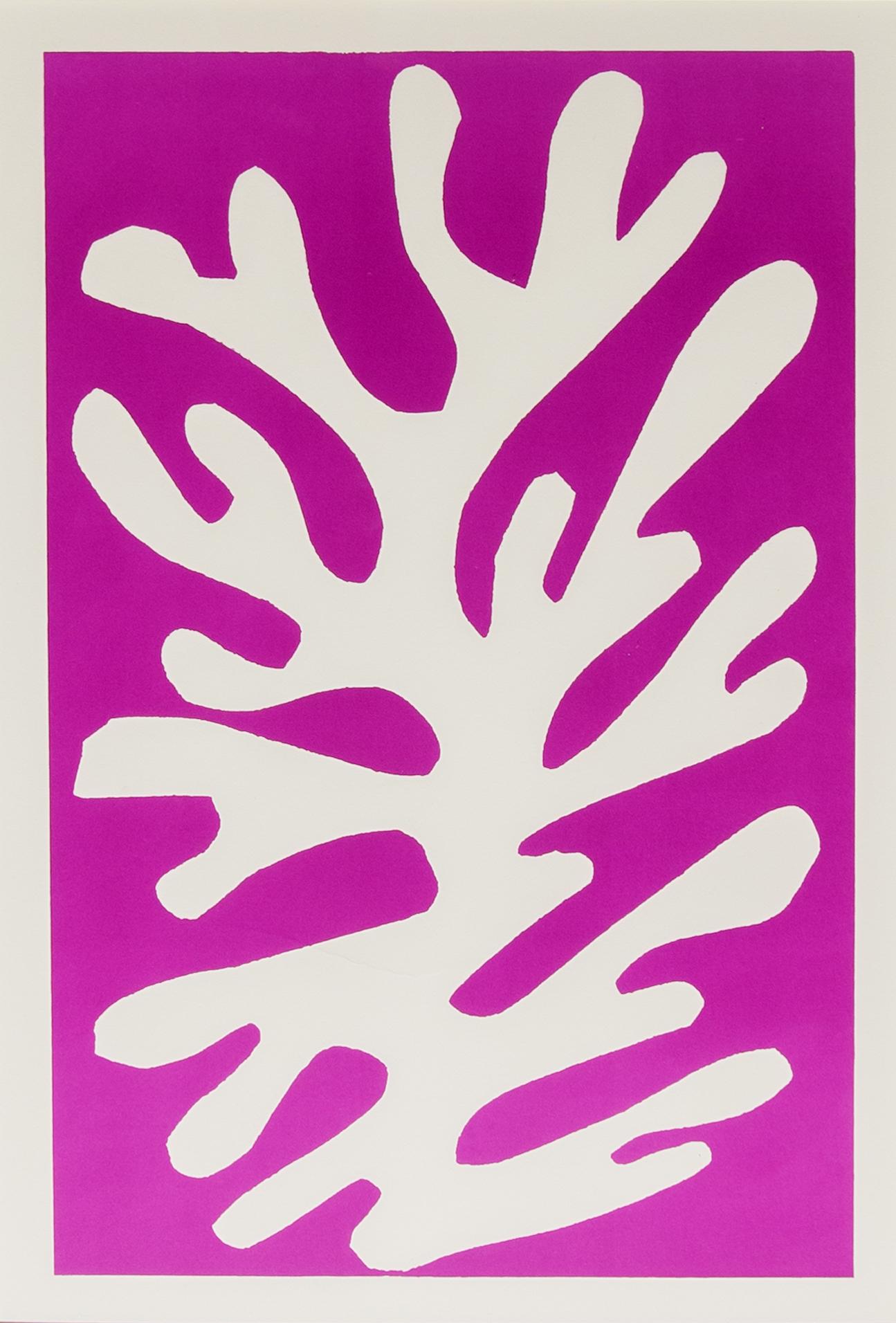 Algue Blanche sur fond Viole – Print von Henri Matisse