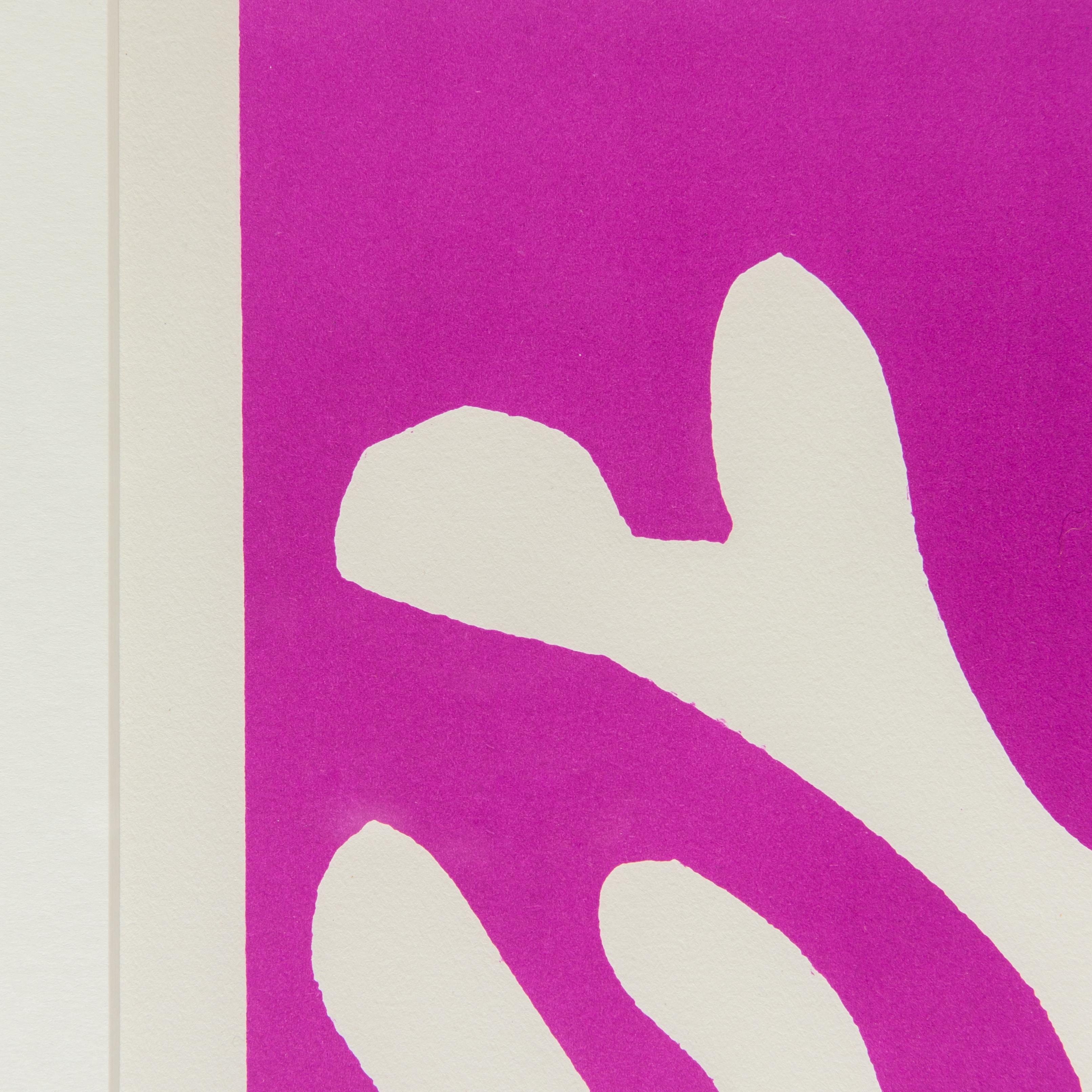 Algue Blanche sur fond Viole - Abstract Print by Henri Matisse
