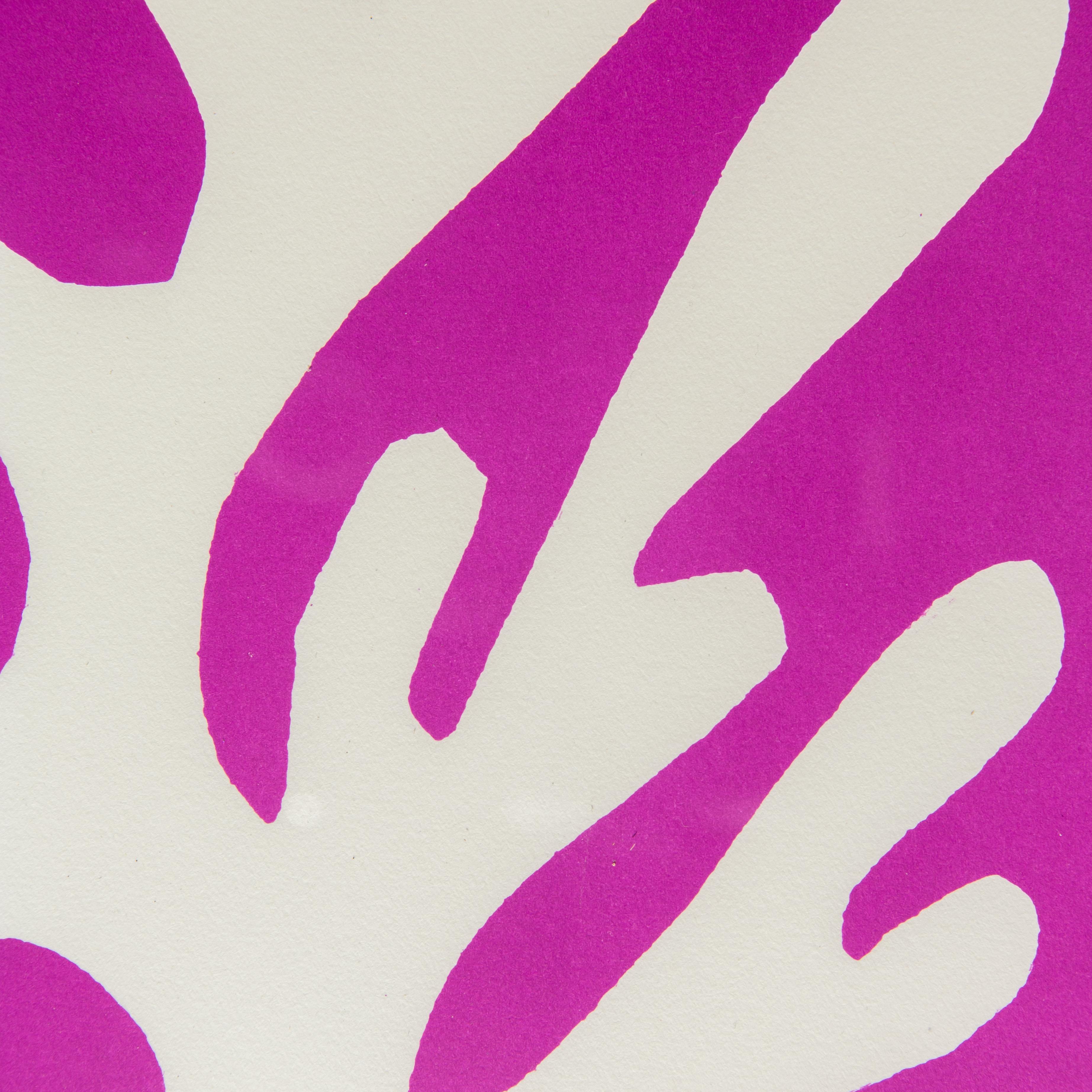 Algue Blanche sur fond Viole - Abstract Print by Henri Matisse