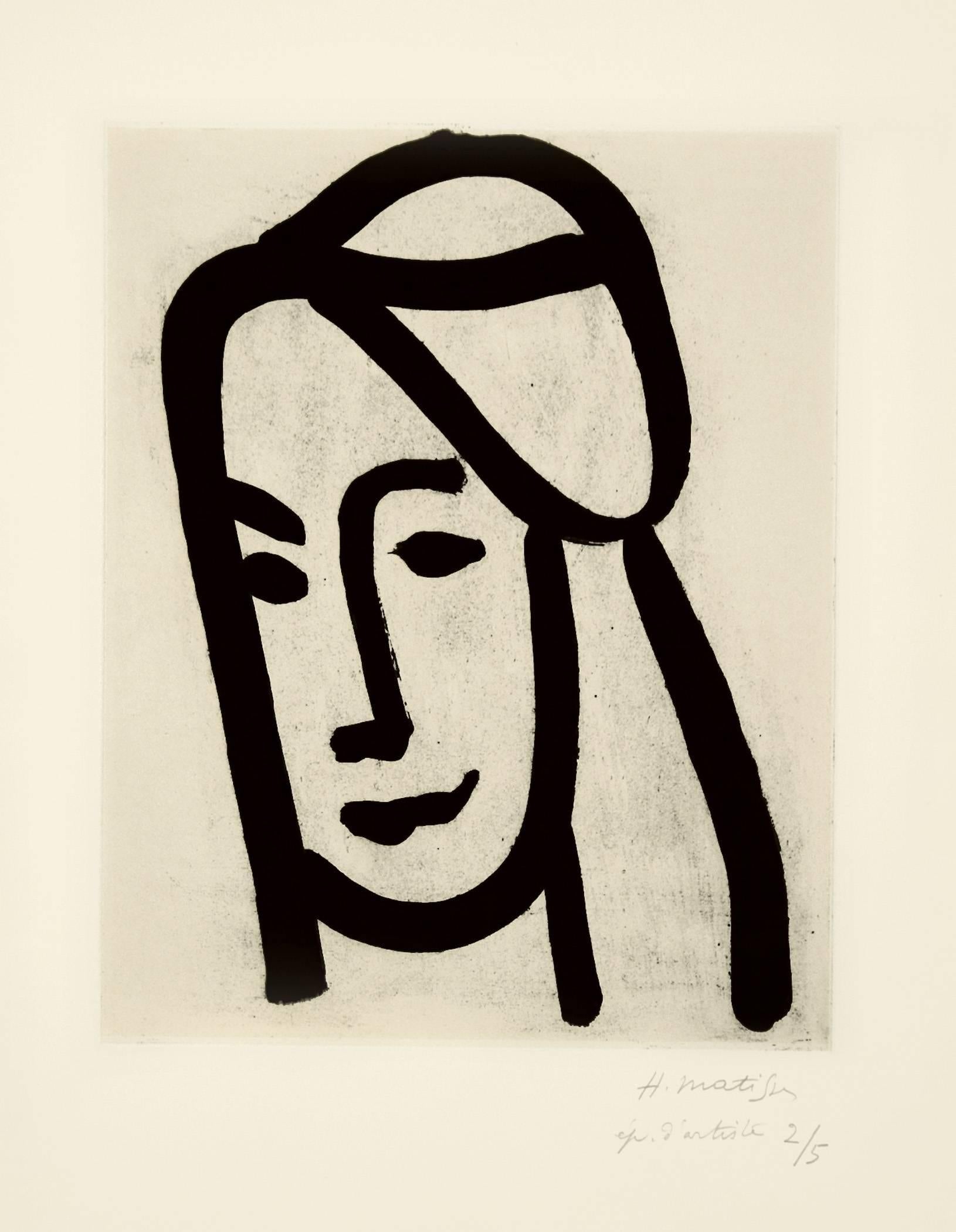 Henri Matisse Portrait Print - Bédouine au long visage