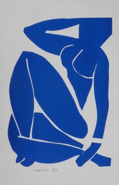 Blue Nude I (small model) - Signed Lithograph