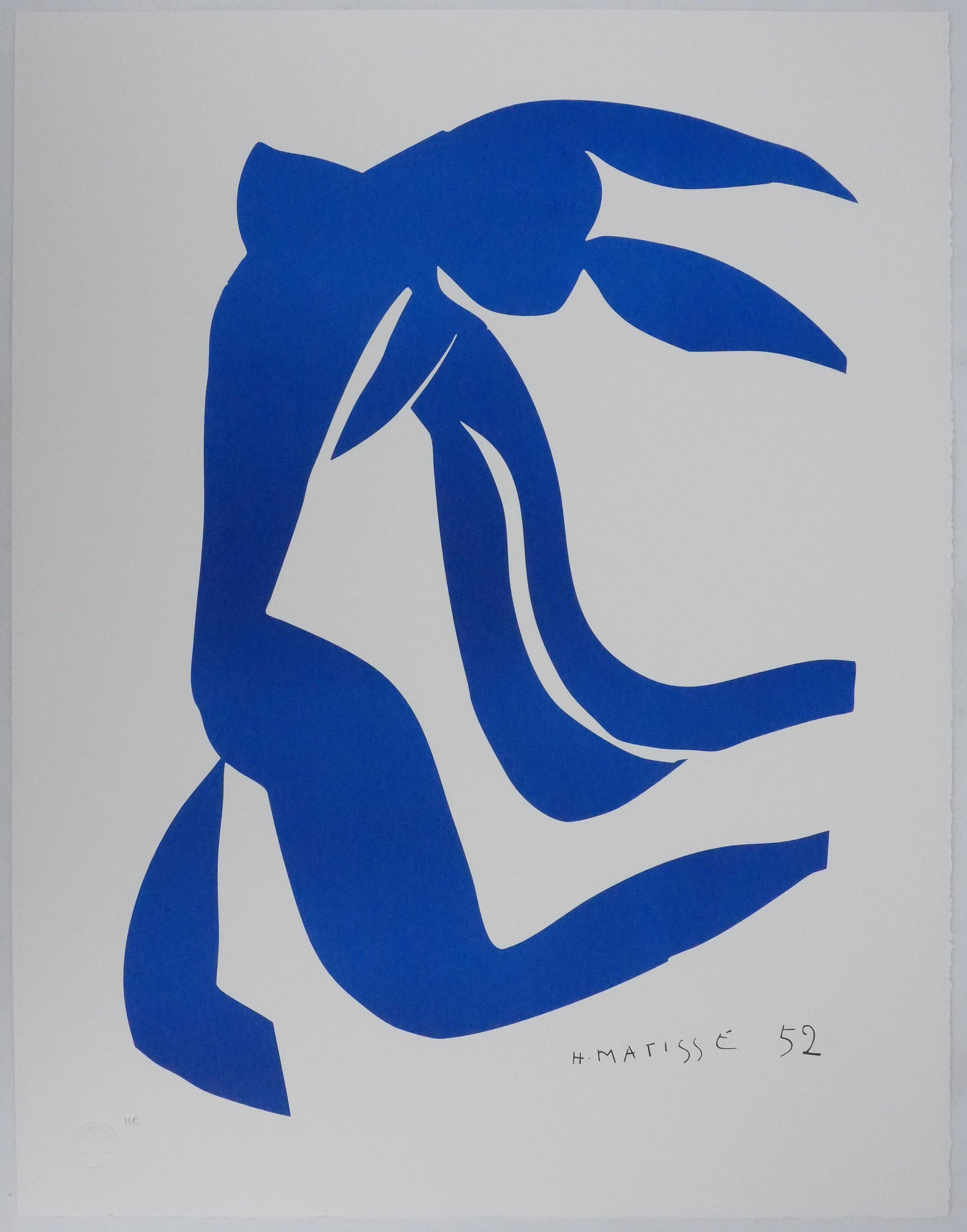 Nude Print de Henri Matisse - Desnudo azul II - Litografía firmada